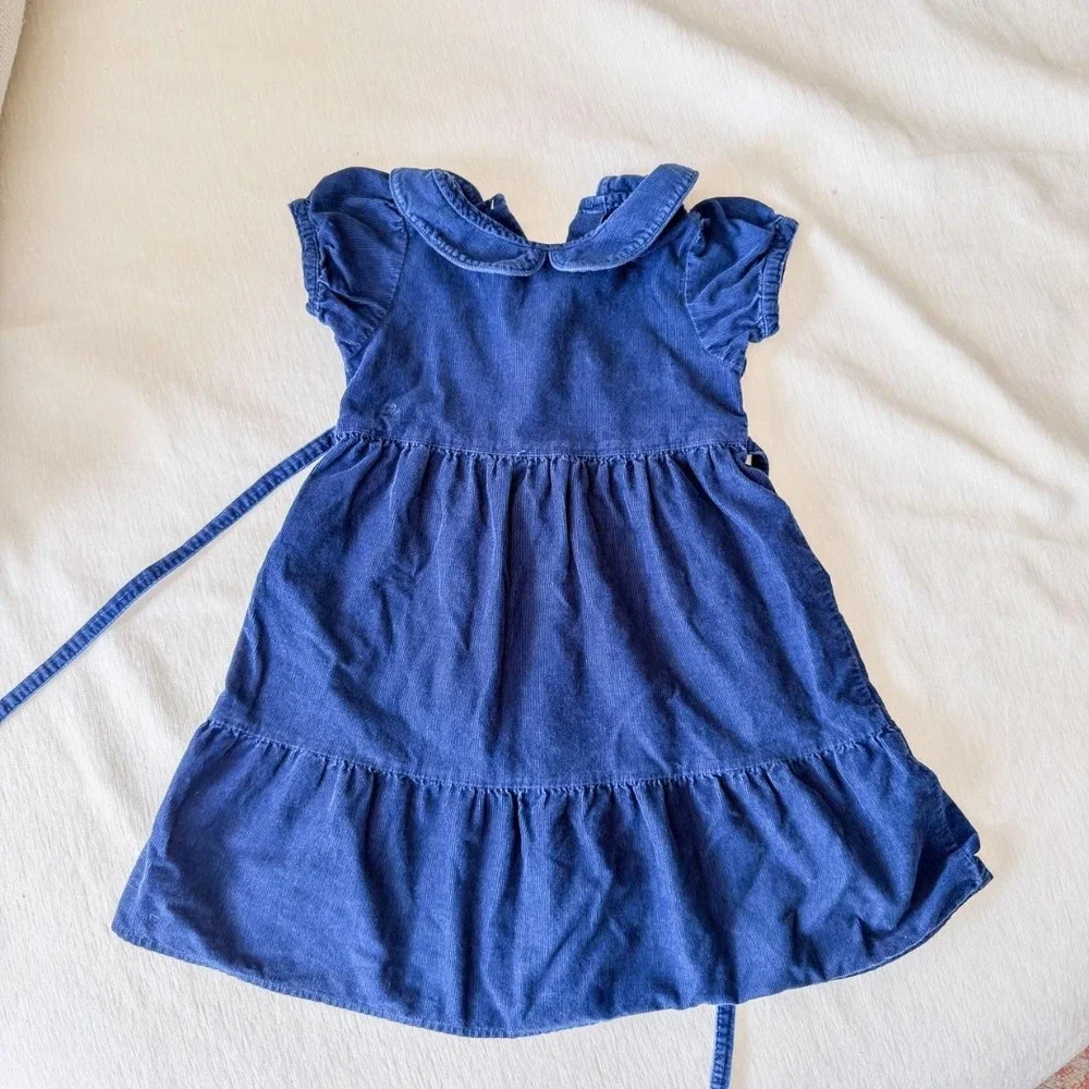 Girl's Size 4 Navy Corduroy Ralph Lauren Dress